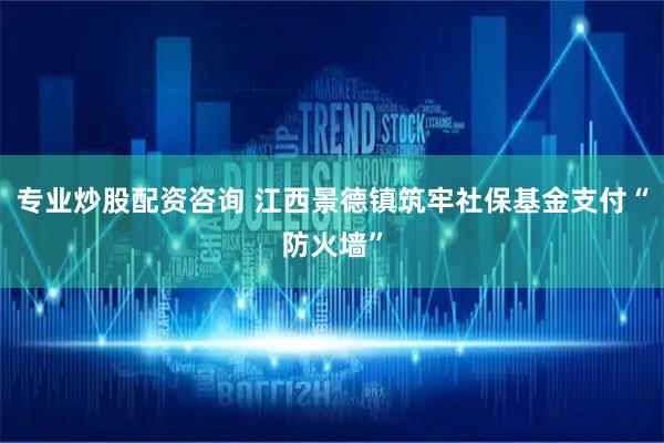 专业炒股配资咨询 江西景德镇筑牢社保基金支付“防火墙”