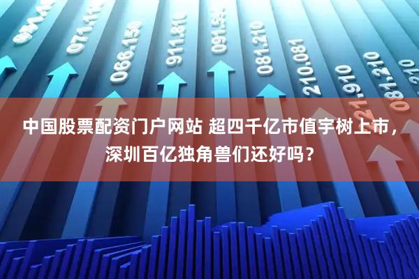 中国股票配资门户网站 超四千亿市值宇树上市，深圳百亿独角兽们还好吗？